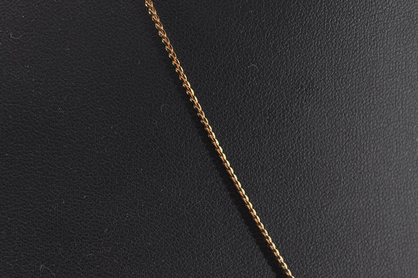 Authentic Christian Dior Gold Tone Chain Rhinestone Pendant Necklace CD 6856J