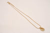 Authentic Christian Dior Gold Tone Chain Rhinestone Pendant Necklace CD 6856J