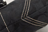 Authentic COACH Signature Shoulder Hand Bag Canvas Leather 6171 Black 6857I