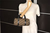 Authentic Christian Dior Trotter Hand Bag Purse Canvas Leather Blue 6857K