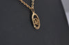 Authentic Christian Dior Gold Tone Chain Pendant Necklace CD 6858J