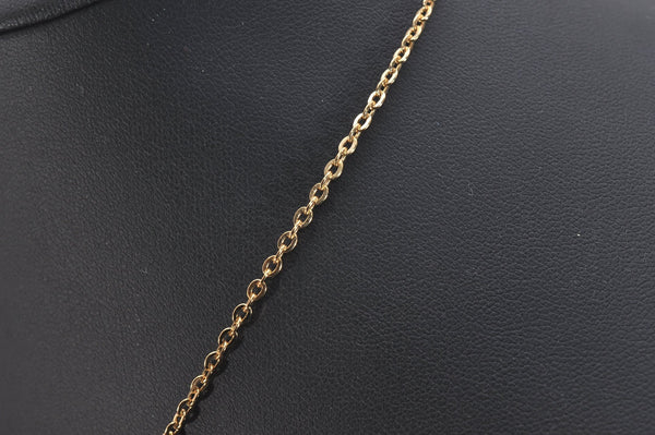 Authentic Christian Dior Gold Tone Chain Pendant Necklace CD 6858J