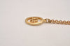 Authentic Christian Dior Gold Tone Chain Pendant Necklace CD 6858J