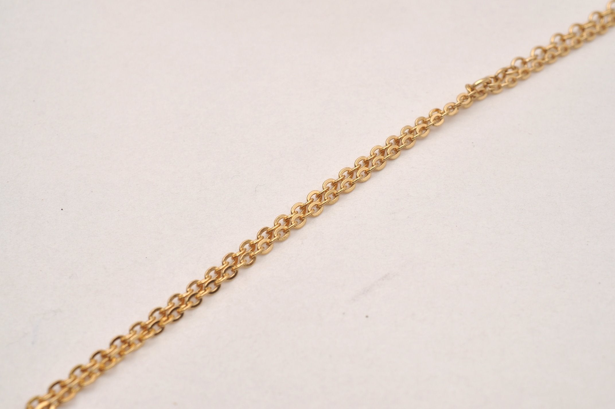 Authentic Christian Dior Gold Tone Chain Pendant Necklace CD 6858J