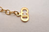 Authentic Christian Dior Gold Tone Chain Pendant Necklace CD 6858J