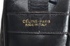 Authentic CELINE Macadam Blason Shoulder Cross Bag Suede Leather Navy Blue 6859K