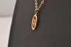 Authentic Christian Dior Gold Tone Chain Pendant Necklace CD 6860J