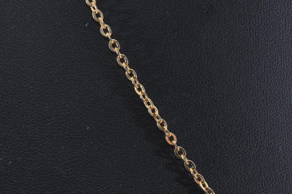 Authentic Christian Dior Gold Tone Chain Pendant Necklace CD 6860J