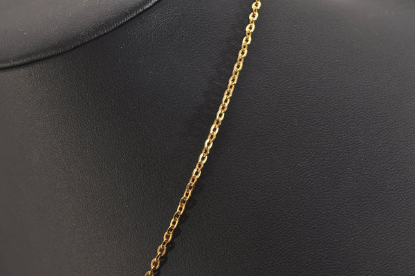 Authentic Christian Dior Gold Tone Chain Pendant Necklace CD 6860J