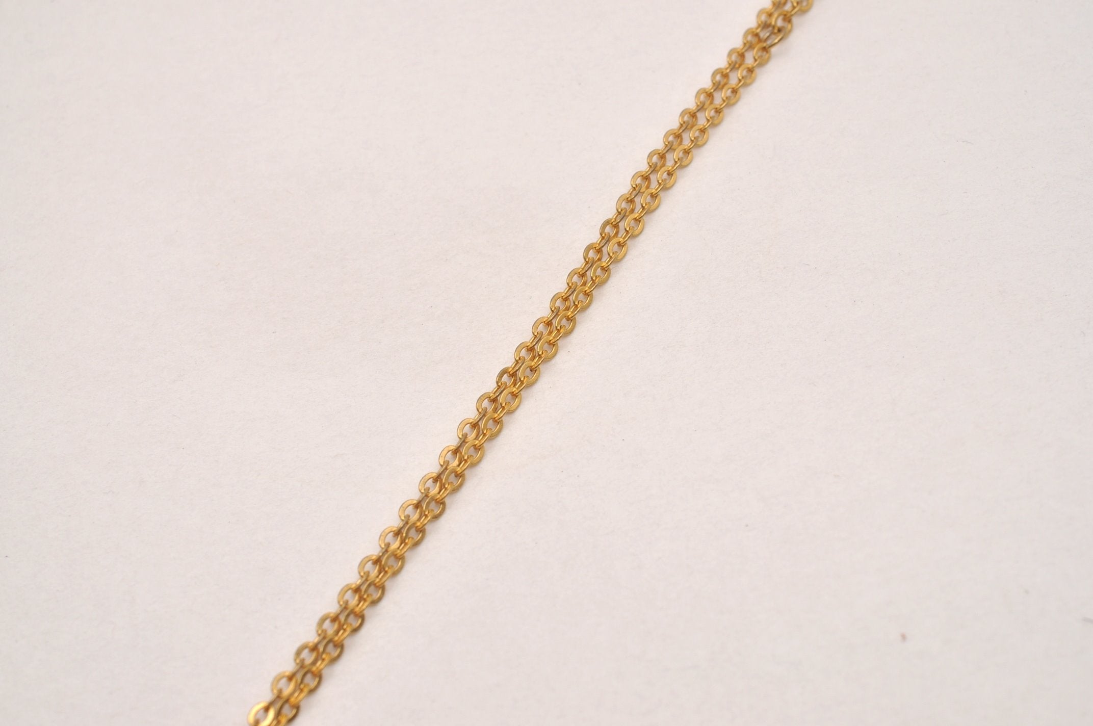 Authentic Christian Dior Gold Tone Chain Pendant Necklace CD 6860J