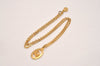 Authentic Christian Dior Gold Tone Chain Pendant Necklace CD 6860J