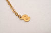 Authentic Christian Dior Gold Tone Chain Pendant Necklace CD 6860J