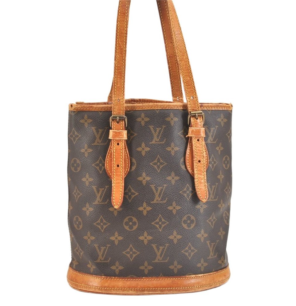 Authentic Louis Vuitton Monogram Bucket PM Shoulder Bag Old Model LV Junk 6860K