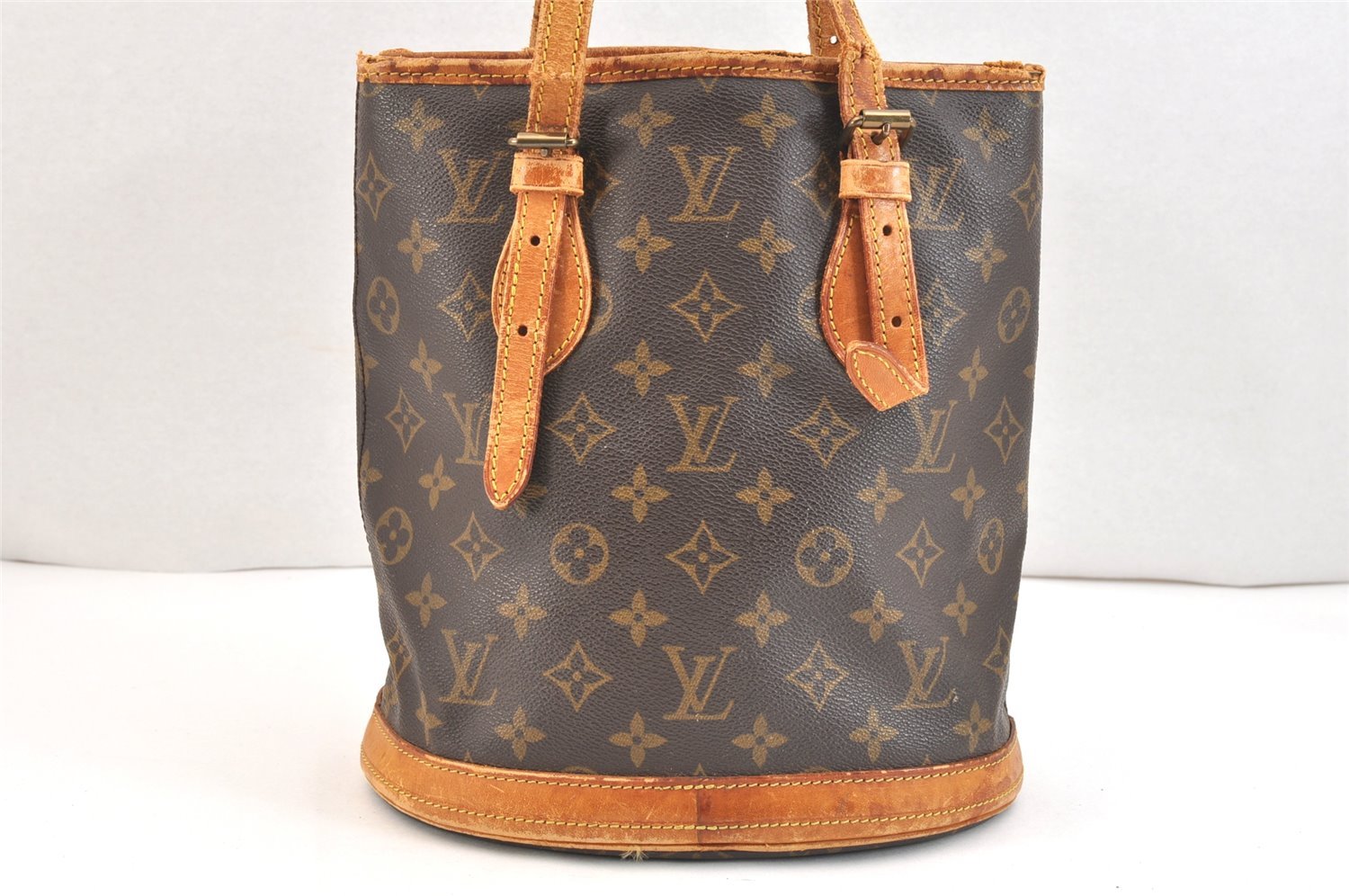 Authentic Louis Vuitton Monogram Bucket PM Shoulder Bag Old Model LV Junk 6860K