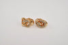 Authentic Christian Dior Clip-On Earrings Rhinestone Gold Plated CD 6861J