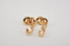 Authentic Christian Dior Clip-On Earrings Rhinestone Gold Plated CD 6861J