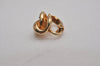 Authentic Christian Dior Clip-On Earrings Rhinestone Gold Plated CD 6861J