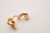 Authentic Christian Dior Clip-On Earrings Rhinestone Gold Plated CD 6861J