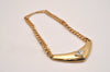 Authentic Christian Dior Gold Tone Bijou Chain Pendant Necklace CD 6862J