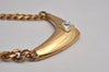 Authentic Christian Dior Gold Tone Bijou Chain Pendant Necklace CD 6862J