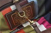 Authentic COACH Signature Shoulder Hand Tote Bag Denim Leather F11179 Blue 6866I