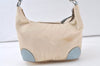 Authentic PRADA Nylon Tessuto Leather Shoulder Hand Bag Purse White Cream 6869K