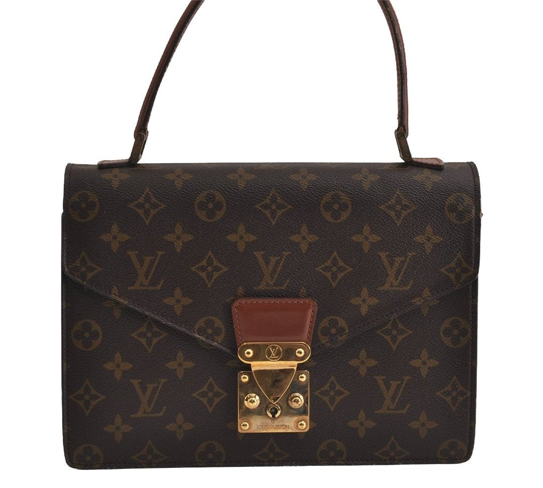 Authentic Louis Vuitton Monogram Concorde Hand Bag Purse M51190 LV 6872J