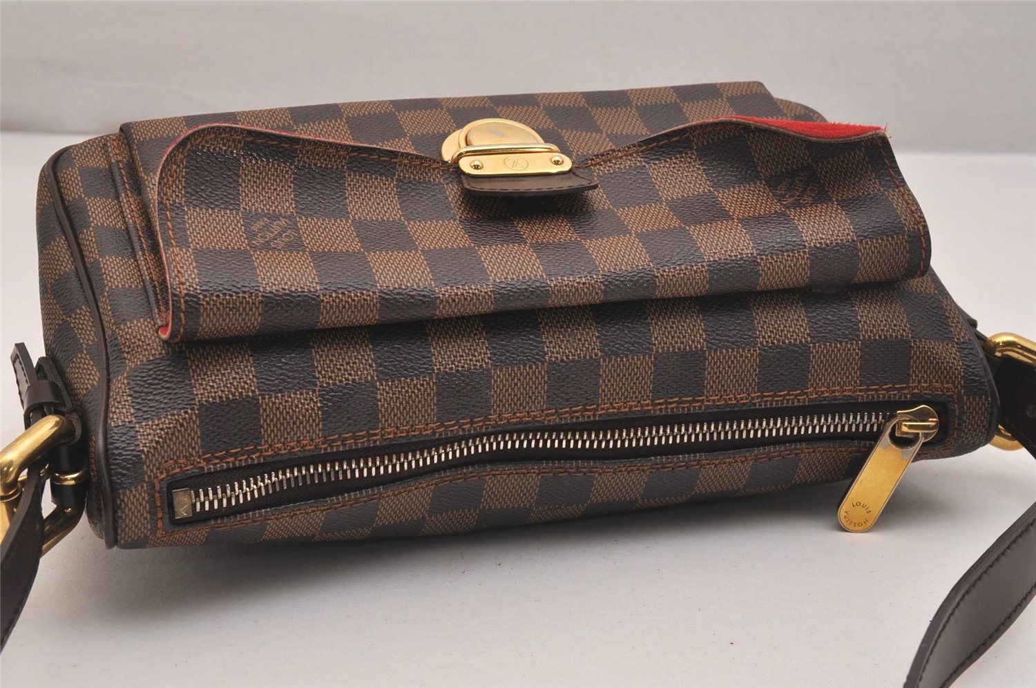 Authentic Louis Vuitton Damier Ravello GM Shoulder Cross Bag N60006 LV 6873J