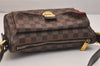 Authentic Louis Vuitton Damier Ravello GM Shoulder Cross Bag N60006 LV 6873J