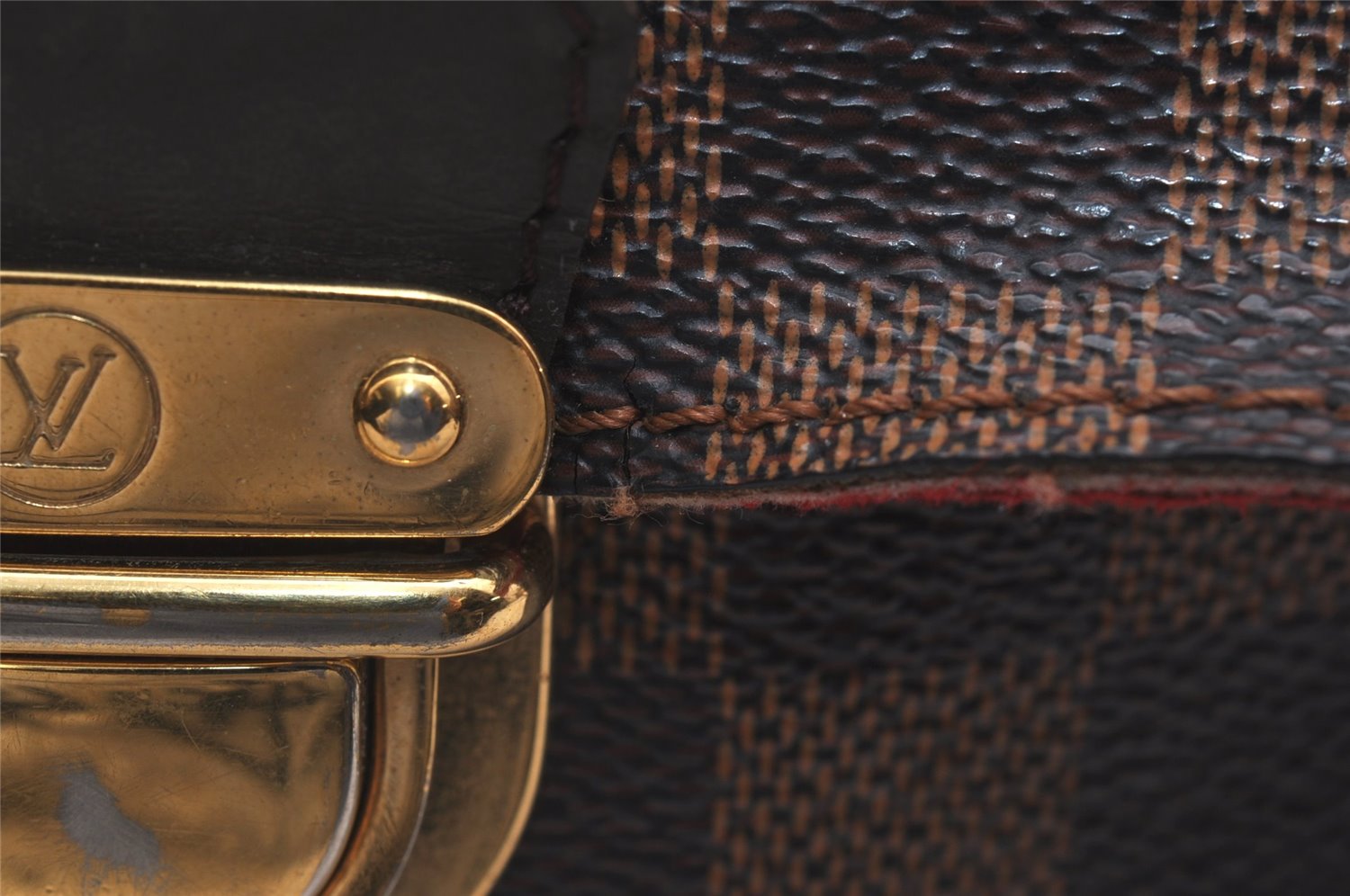 Authentic Louis Vuitton Damier Ravello GM Shoulder Cross Bag N60006 LV 6873J