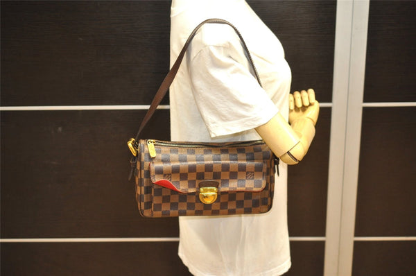 Authentic Louis Vuitton Damier Ravello GM Shoulder Cross Bag N60006 LV 6873J