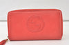 Authentic GUCCI SOHO Long Wallet Purse GG Tassel Leather 308280 Orange 6873K