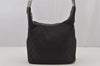 Authentic GUCCI Vintage Shoulder Bag Purse GG Canvas Leather 0013814 Black 6876J