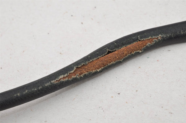 Authentic GUCCI Vintage Shoulder Bag Purse GG Canvas Leather 0013814 Black 6876J