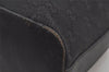 Authentic GUCCI Vintage Shoulder Bag Purse GG Canvas Leather 0013814 Black 6876J