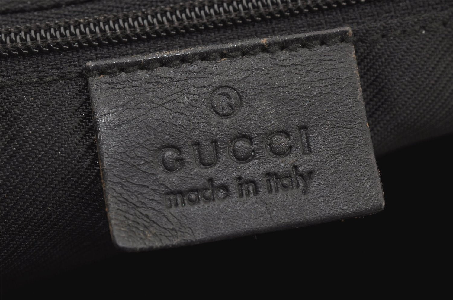 Authentic GUCCI Vintage Shoulder Bag Purse GG Canvas Leather 0013814 Black 6876J