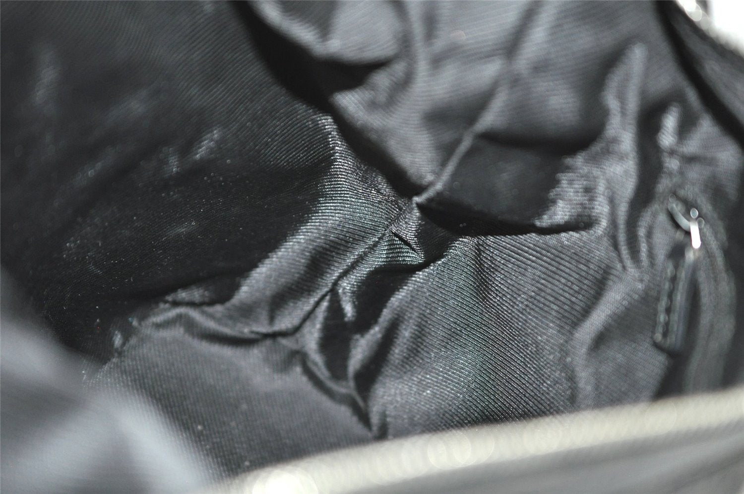 Authentic GUCCI Vintage Shoulder Bag Purse GG Canvas Leather 0013814 Black 6876J