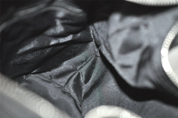 Authentic GUCCI Vintage Shoulder Bag Purse GG Canvas Leather 0013814 Black 6876J