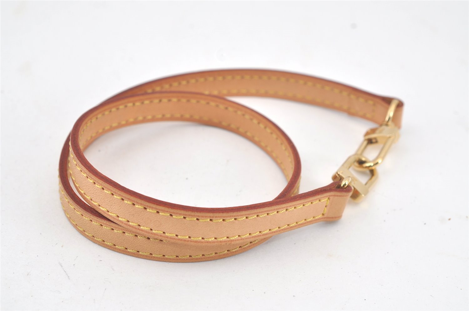 Authentic Louis Vuitton Vintage Leather Shoulder Strap Beige 60cm 23.6