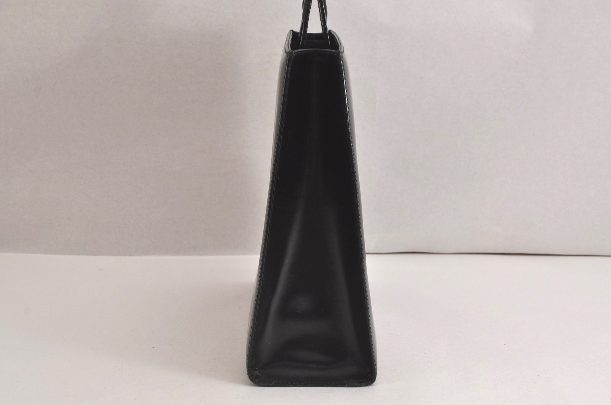 Authentic GUCCI Vintage 2in1 Hand Bag Vinyl Leather Clear Junk 6880J