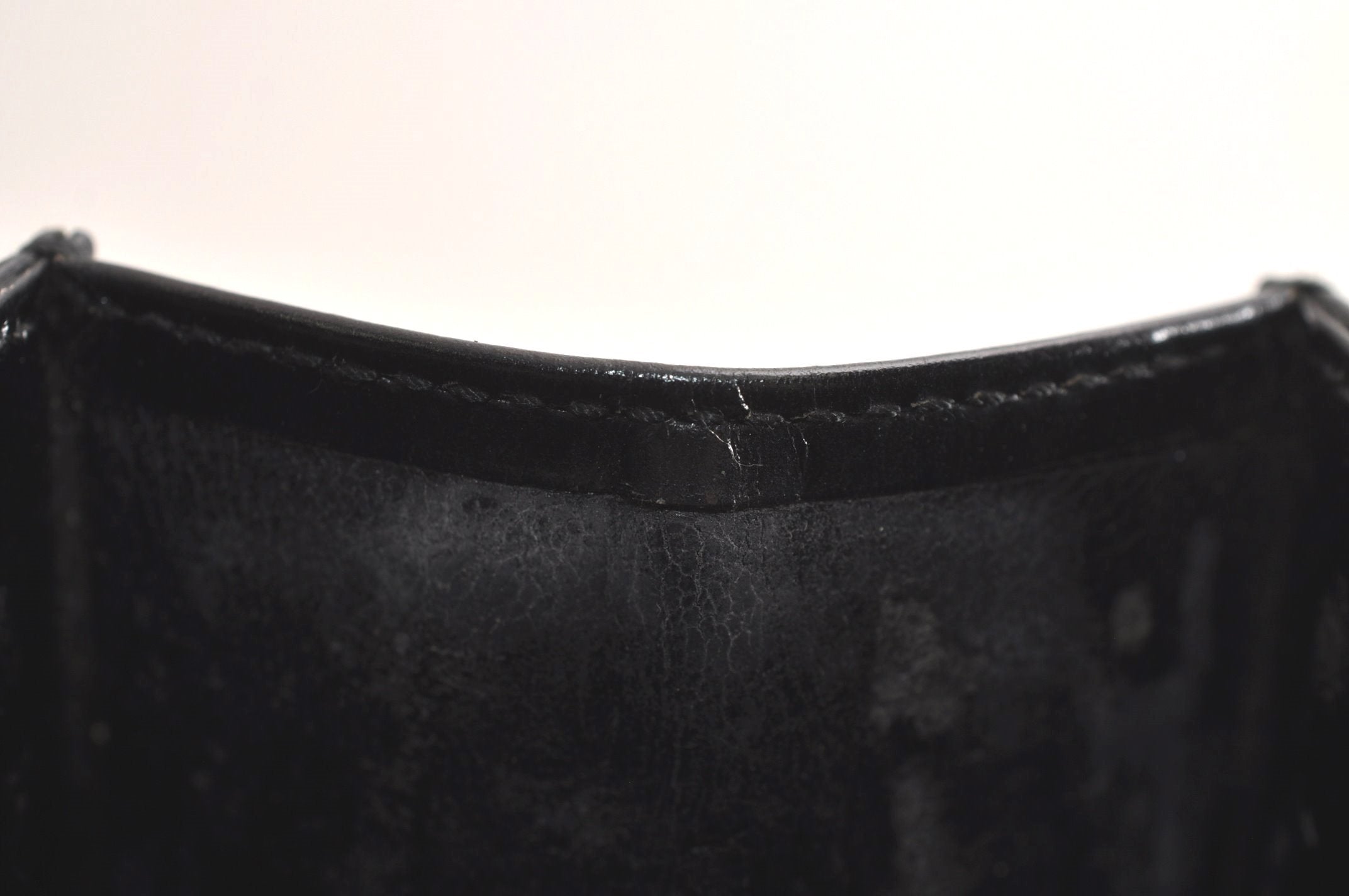 Authentic GUCCI Vintage 2in1 Hand Bag Vinyl Leather Clear Junk 6880J