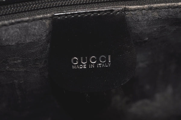 Authentic GUCCI Vintage 2in1 Hand Bag Vinyl Leather Clear Junk 6880J