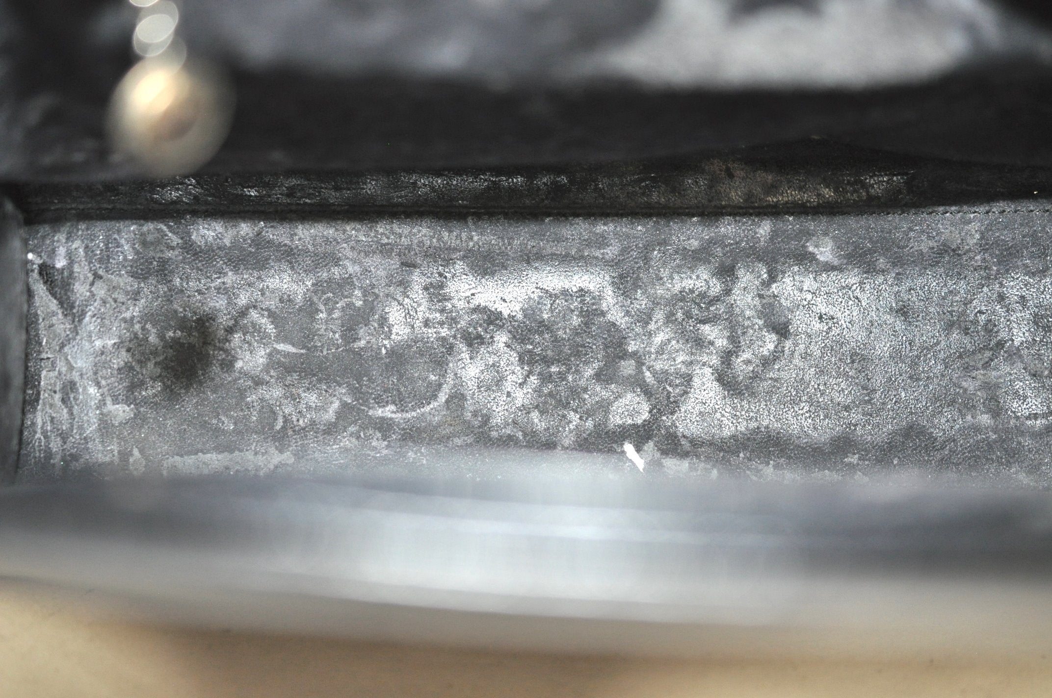 Authentic GUCCI Vintage 2in1 Hand Bag Vinyl Leather Clear Junk 6880J