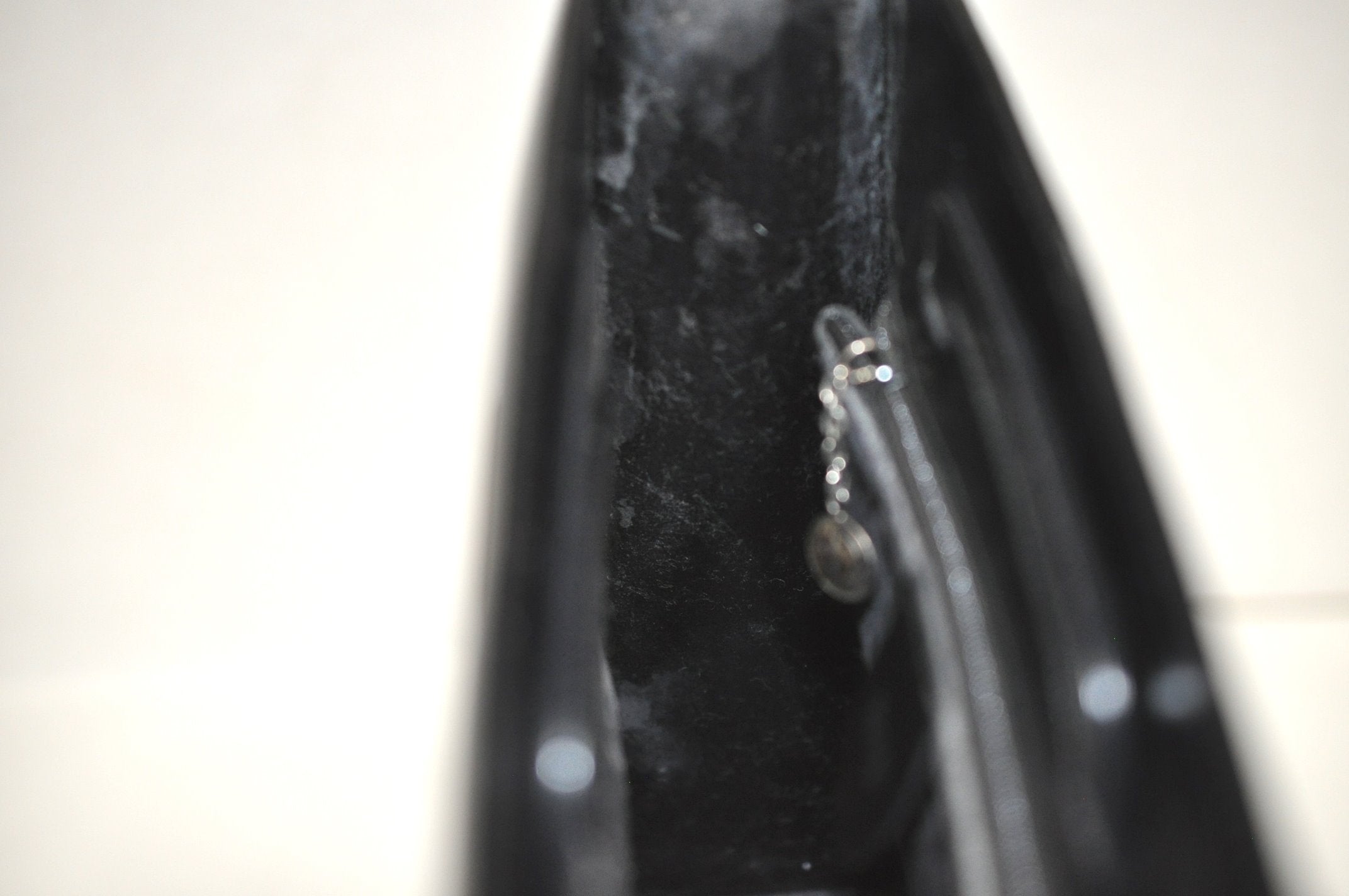 Authentic GUCCI Vintage 2in1 Hand Bag Vinyl Leather Clear Junk 6880J