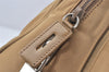 Authentic PRADA Vintage Nylon Tessuto Leather Tote Hand Bag Purse Beige 6880K