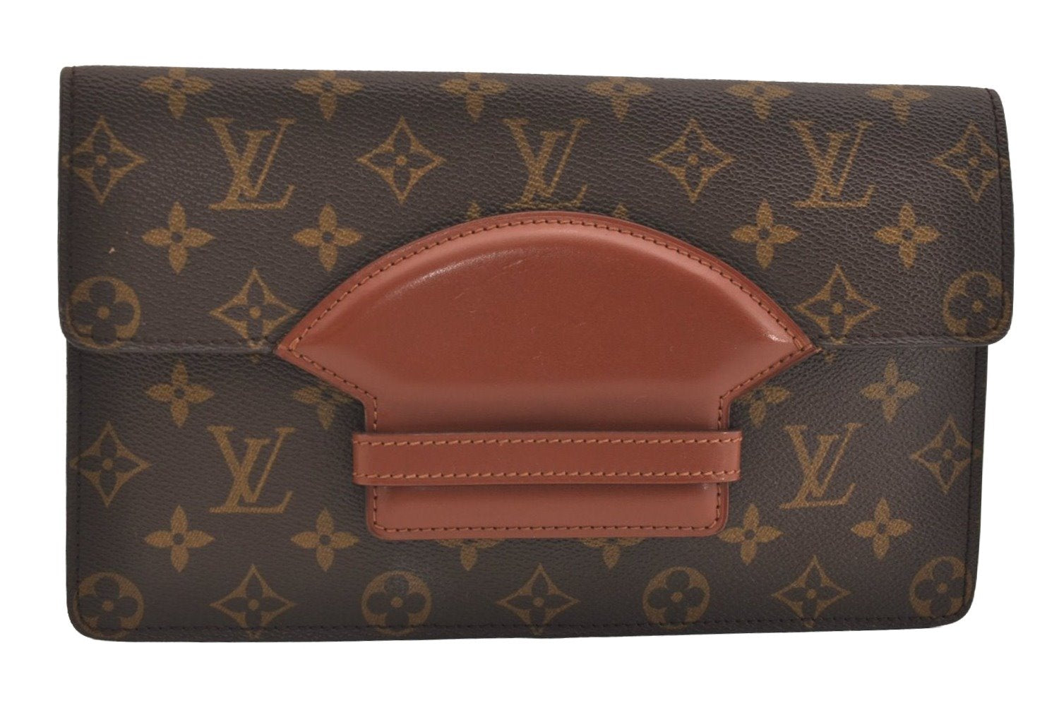Authentic Louis Vuitton Monogram Chaillot Clutch Bag LV 6881J