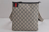 Authentic GUCCI Sherry Line Shoulder Cross Bag GG PVC Leather 246413 Navy 6883J