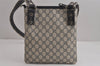 Authentic GUCCI Sherry Line Shoulder Cross Bag GG PVC Leather 246413 Navy 6883J