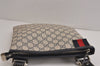 Authentic GUCCI Sherry Line Shoulder Cross Bag GG PVC Leather 246413 Navy 6883J