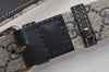 Authentic GUCCI Sherry Line Shoulder Cross Bag GG PVC Leather 246413 Navy 6883J